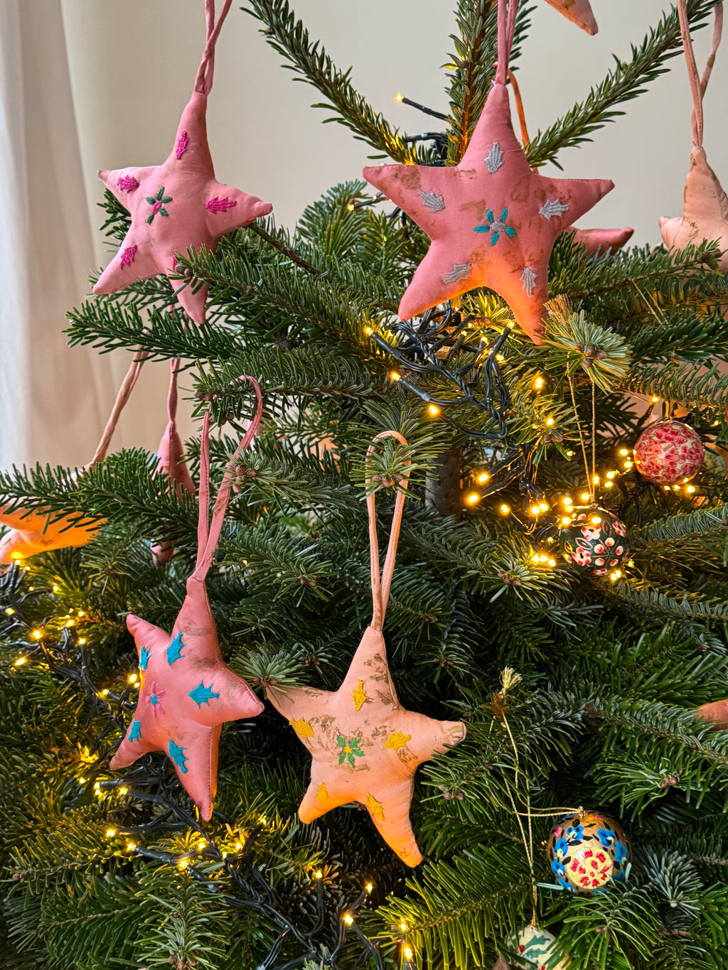 Christmas star light pink